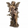 FIGURA HADA SENTADA SOBRE UNA FLOR RESINA 25X29.5X41.50 CM.