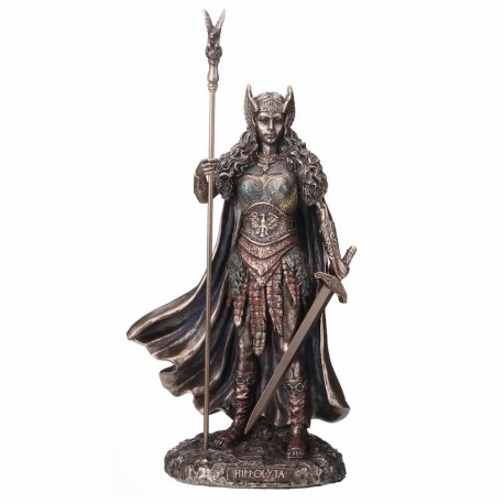 FIGURA HIPOLITA REINA AMAZONAS RESINA 12.5X8X24.50 CM.