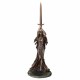 FIGURA DAMA LAGO Y EXCALIBUR RESINA 11X10.50X33.50 CM.