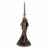 FIGURA DAMA LAGO Y EXCALIBUR RESINA 11X10.50X33.50 CM.