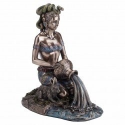 FIGURA CHEL DIOSA MAYA GESTACION Y MEDICINA RESINA 8X14X15.50 CM.