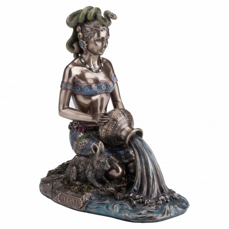 FIGURA CHEL DIOSA MAYA GESTACION Y MEDICINA RESINA 8X14X15.50 CM.