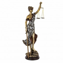 FIGURA DIOSA GRIEGA DE LA JUSTICIA RESINA 27X25X81 CM.
