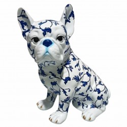 FIGURA PERRO BULLDOG FRANCÉS RESINA 16X12X19.50 CM.