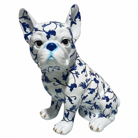 FIGURA PERRO BULLDOG FRANCÉS RESINA 16X12X19.50 CM.