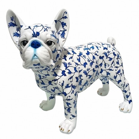 FIGURA PERRO BULLDOG FRANCÉS RESINA 33X15X27 CM.
