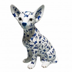 FIGURA PERRO CHIHUAHUA RESINA 17X12X24 CM.