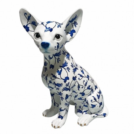 FIGURA PERRO CHIHUAHUA RESINA 17X12X24 CM.