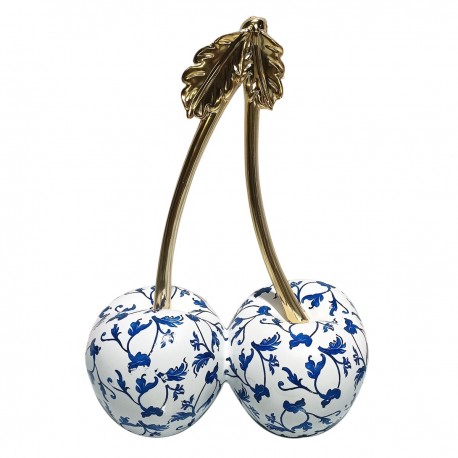 FIGURA CEREZAS MADERA RESINA 17X10X24.50 CM.