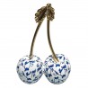 FIGURA CEREZAS MADERA RESINA 17X10X24.50 CM.