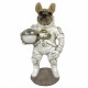 FIGURA PERRO BULLDOG ASTRONAUTA RESINA 9.50X7.5X17.50 CM.