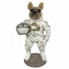 FIGURA PERRO BULLDOG ASTRONAUTA RESINA 9.50X7.5X17.50 CM.