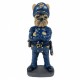 FIGURA PERRO BULLDOG POLICIA RESINA 7X5.5X18 CM.