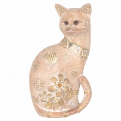 FIGURA GATO SENTADO RESINA 10X7X17.50 CM.
