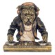 FIGURA PERRO BULLDOG DJ RESINA 23.5X17X24 CM.