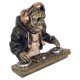FIGURA PERRO BULLDOG DJ RESINA 23.5X17X24 CM.