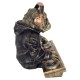 FIGURA PERRO BULLDOG DJ RESINA 23.5X17X24 CM.