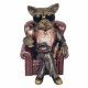 FIGURA PERRO BULLDOG CON COPA Y PURO RESINA 21X18.50X27 CM.
