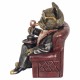 FIGURA PERRO BULLDOG CON COPA Y PURO RESINA 21X18.50X27 CM.