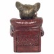 FIGURA PERRO BULLDOG CON COPA Y PURO RESINA 21X18.50X27 CM.