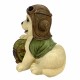 FIGURA PERRO PILOTO RESINA 13.5X10X14 CM.
