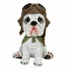 FIGURA PERRO PILOTO RESINA 11X11X15 CM.