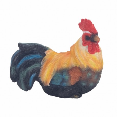 FIGURA GALLO RESINA 7.5X4X6.5 CM.