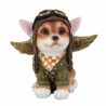 FIGURA PERRO CHIHUAHUA PILOTO RESINA 16X13X15 CM.