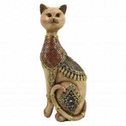 FIGURA GATO SENTADO RESINA 10.50X7.50X24.50 CM.