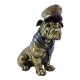 FIGURA PERRO BULLDOG FRANCÉS MARINERO RESINA 25X16X27 CM.