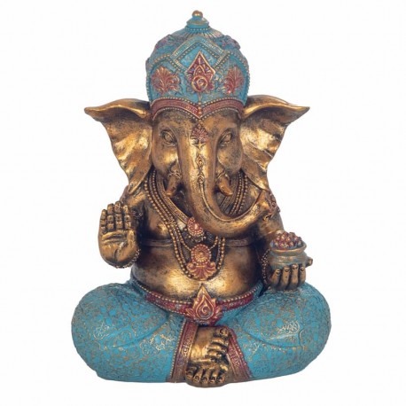 FIGURA GANESHA RESINA 14X10X18.50 CM.