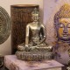 FIGURA BUDA MEDITANDO RESINA 16X11X20 CM.