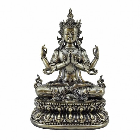 FIGURA BUDA MEDITANDO RESINA 13.50X10X20 CM.