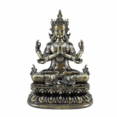 FIGURA BUDA MEDITANDO RESINA 21X15.50X31 CM.