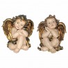 SET 2 FIGURAS ÁNGELES SENTADOS RESINA 24X22X24.50 CM.