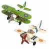 SET 2 FIGURAS AVIONETA RETRO METAL 16.5X15X6.50 CM.