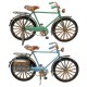 SET 2 FIGURAS BICICLETA CON PORTAEQUIPAJE RETRO METAL 25X9X14 CM.
