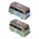 SET 2 FIGURAS FURGONETA FLORES HIPPIE RETRO METAL 20X10X10 CM.