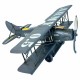 FIGURA AVIÓN BIPLANO VINTAGE METAL 28X29X12 CM.