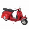 FIGURA MOTO SCOOTER METAL RETRO ROJA 30X10.50X15 CM.
