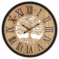 RELOJ PARED ÁRBOL DE LA VIDA MADERA 60X4.5X60 CM.