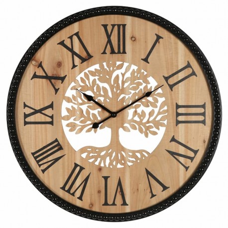 RELOJ PARED ÁRBOL DE LA VIDA MADERA 60X4.5X60 CM.