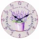RELOJ PARED LAVANDA MADERA RETRO 34X2.5X34 CM.