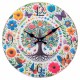 RELOJ PARED ÁRBOL DE LA VIDA MADERA 34X2.5X34 CM.