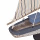 FIGURA BARCO VELERO CON BASE MADERA 44X8X62 CM.