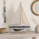 FIGURA BARCO VELERO CON BASE MADERA 44X8X62 CM.