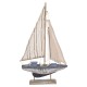 FIGURA BARCO VELERO CON BASE MADERA 24X5X42 CM.