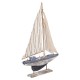 FIGURA BARCO VELERO CON BASE MADERA 24X5X42 CM.