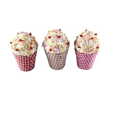 LOTE 25 CAJITAS EN FORMA DE COPA DE HELADO "CUPCAKE" 11X7X7 CM.