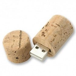 LOTE 3 USB CORCHO TAPÓN BOTELLA VINO 4GB